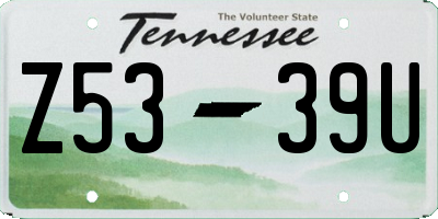 TN license plate Z5339U