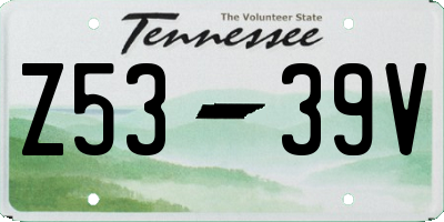 TN license plate Z5339V