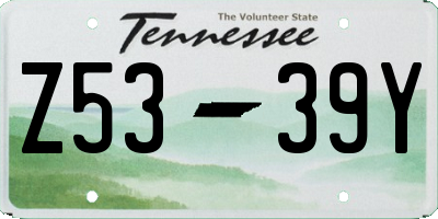 TN license plate Z5339Y