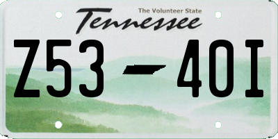 TN license plate Z5340I