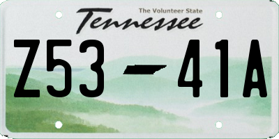 TN license plate Z5341A