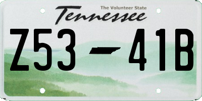 TN license plate Z5341B