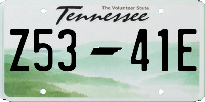 TN license plate Z5341E