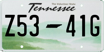 TN license plate Z5341G
