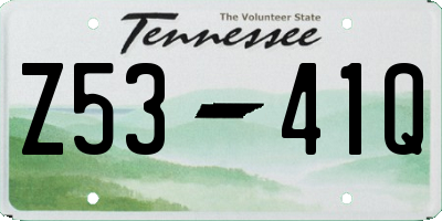 TN license plate Z5341Q