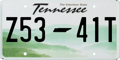 TN license plate Z5341T