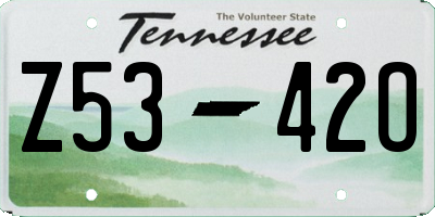 TN license plate Z5342O