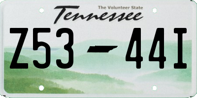 TN license plate Z5344I