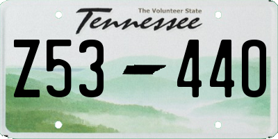 TN license plate Z5344O