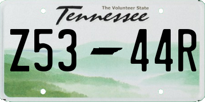 TN license plate Z5344R