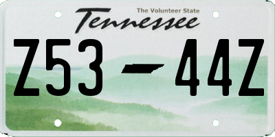 TN license plate Z5344Z