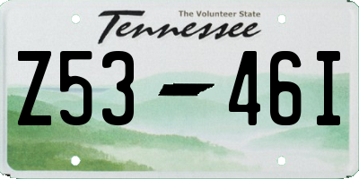 TN license plate Z5346I