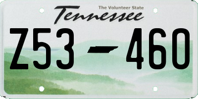 TN license plate Z5346O