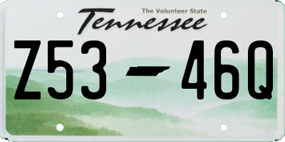 TN license plate Z5346Q