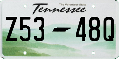 TN license plate Z5348Q