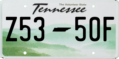 TN license plate Z5350F