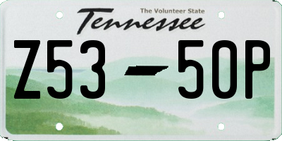 TN license plate Z5350P
