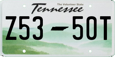 TN license plate Z5350T