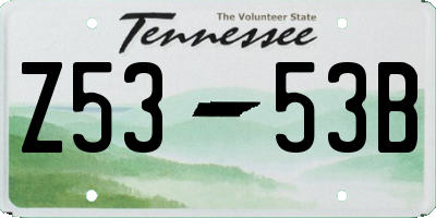 TN license plate Z5353B