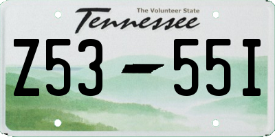 TN license plate Z5355I