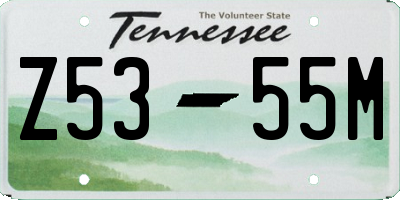 TN license plate Z5355M