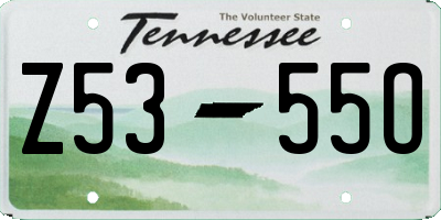 TN license plate Z5355O