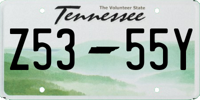 TN license plate Z5355Y