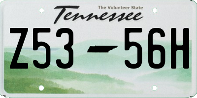 TN license plate Z5356H