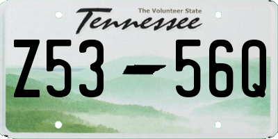 TN license plate Z5356Q