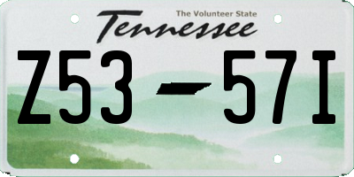 TN license plate Z5357I