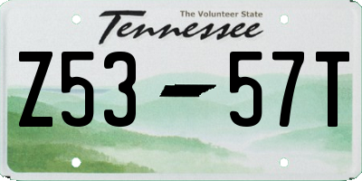 TN license plate Z5357T