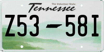 TN license plate Z5358I