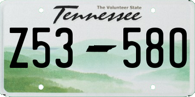 TN license plate Z5358O