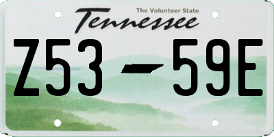 TN license plate Z5359E