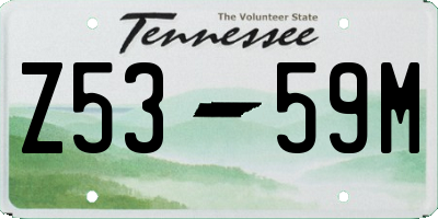 TN license plate Z5359M