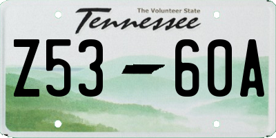 TN license plate Z5360A