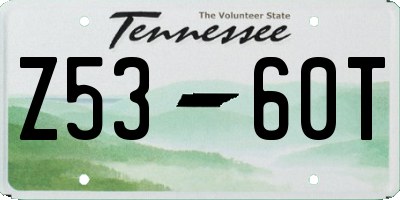 TN license plate Z5360T