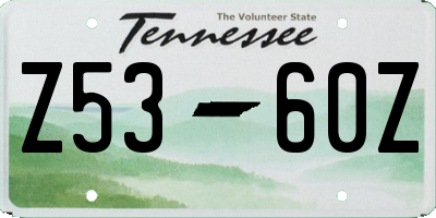 TN license plate Z5360Z