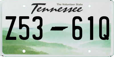 TN license plate Z5361Q