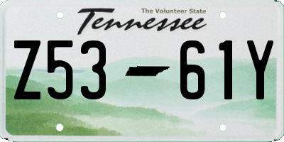 TN license plate Z5361Y