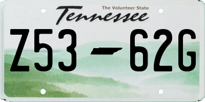 TN license plate Z5362G