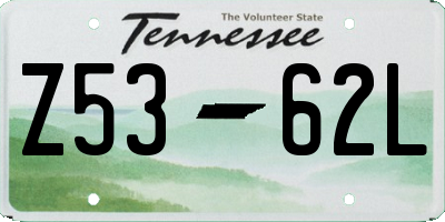 TN license plate Z5362L