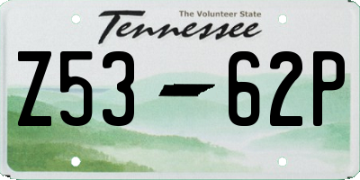 TN license plate Z5362P