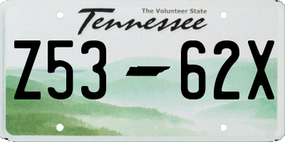 TN license plate Z5362X
