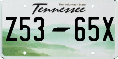 TN license plate Z5365X
