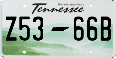 TN license plate Z5366B