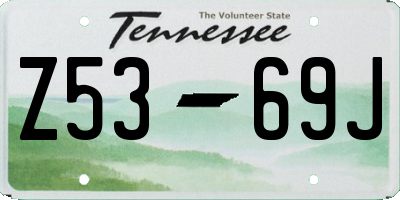 TN license plate Z5369J