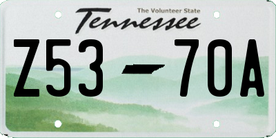 TN license plate Z5370A