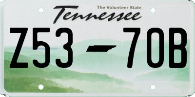 TN license plate Z5370B