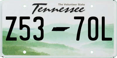 TN license plate Z5370L